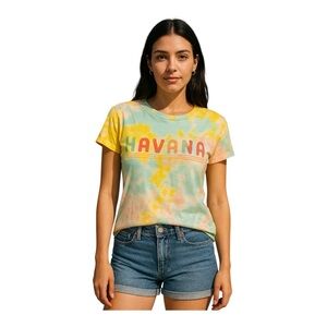 Project Karma Tie-Dye “Havana” Graphic Tee – Sizes Small & Large – NWT